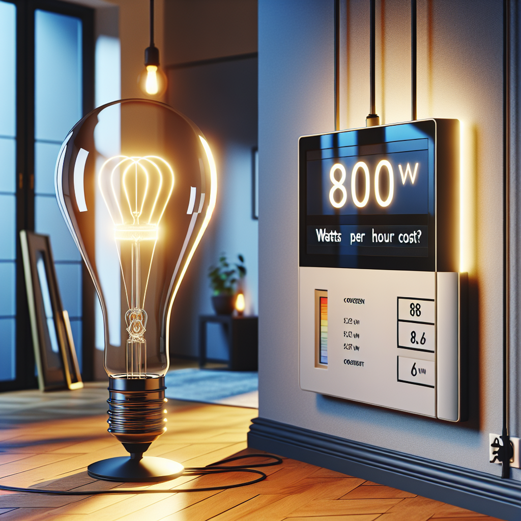 wat kost 800 watt per uur